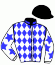 casaque portée par Pouchin A. jockey du cheval de course LAQUYOOD, information pmu ZETURF