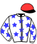 casaque portée par Donabedian Mlle M. jockey du cheval de course HARO DARCHE, information pmu ZETURF