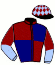 casaque portée par Bazire P. jockey du cheval de course MONONOF, information pmu ZETURF