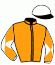 casaque portée par Nicco Mlle A. jockey du cheval de course KAPANI, information pmu ZETURF
