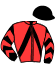 casaque portée par Desmigneux F. jockey du cheval de course INFAILLIBLE, information pmu ZETURF