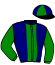 casaque portée par Despres R. jockey du cheval de course KEMILLA LEAGABIN, information pmu ZETURF