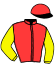 casaque portée par Voisin A. jockey du cheval de course J'Y CROIS, information pmu ZETURF