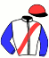 casaque portée par Devienne K. jockey du cheval de course IVAN D'URZY, information pmu ZETURF