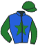 casaque portée par Sias Gio. jockey du cheval de course SIR WALTER, information pmu ZETURF casaque portée par Sias Gio. jockey du cheval de course SIR WALTER, information pmu ZETURF