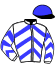 casaque portée par Bazire P. jockey du cheval de course GUAPAK, information pmu ZETURF