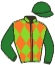 casaque portée par Forest M. jockey du cheval de course THIRD BATCH, information pmu ZETURF