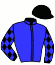 casaque portée par Slozil Jr P. jockey du cheval de course DSCHINGIS FIRST, information pmu ZETURF
