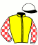 casaque portée par Guinhut F. jockey du cheval de course KELYO DU SOLNAN, information pmu ZETURF