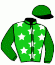 casaque portée par Nabet K. jockey du cheval de course CARLTON DU BERLAIS, information pmu ZETURF