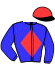 casaque portée par Tabet H. jockey du cheval de course HUIT CENT DOUZE, information pmu ZETURF