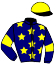 casaque portée par Grimault A. Ph. jockey du cheval de course IRON BLACK RICHER, information pmu ZETURF