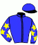 casaque portée par Velon Mlle M. jockey du cheval de course PEDRAR, information pmu ZETURF